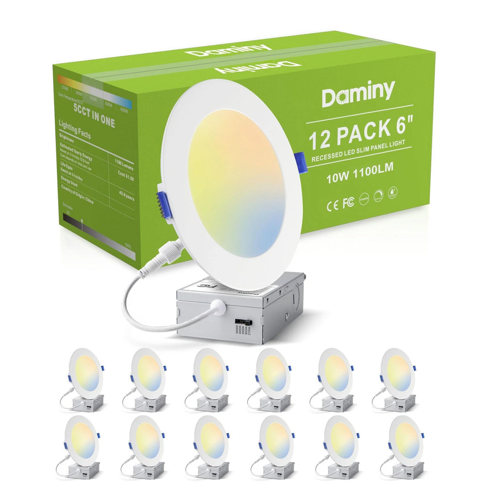 Luces Led Empotrables DAMINY 6 Pulgadas Blanco 12 pza.