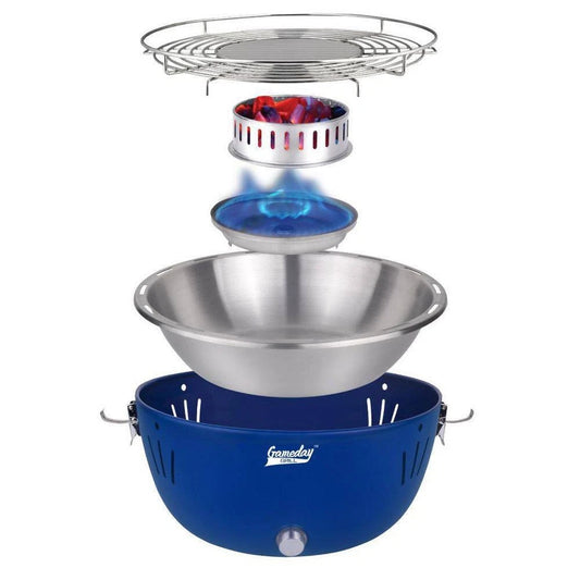 Parrilla de carbón portátil, Tailgater, Game Day con maletin.