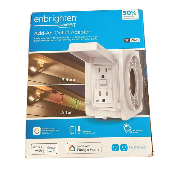 Adaptador Inteligente Exterior Enbrighten Smart Add Outlet GFCI WiFi
