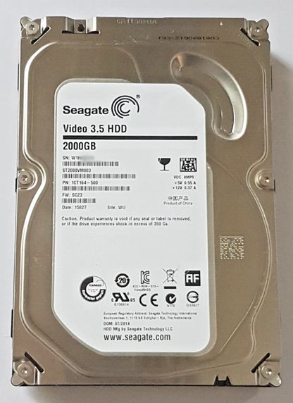 Disco duro interno SATA, Seagate Video 3.5 HDD, 2TB (ST2000VM003)