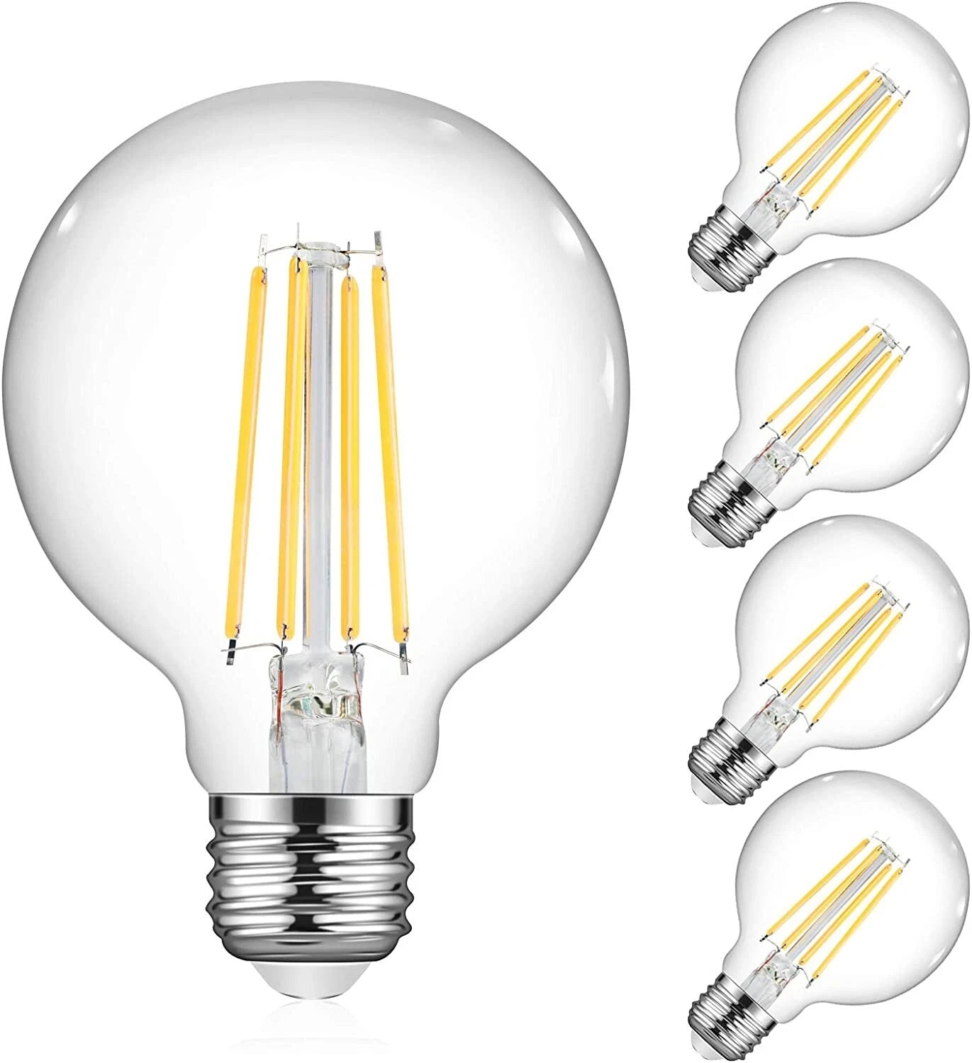 Bombillas de Globo, Ascher Vintage, E26, 6W, LED, 4000K, Vintage.