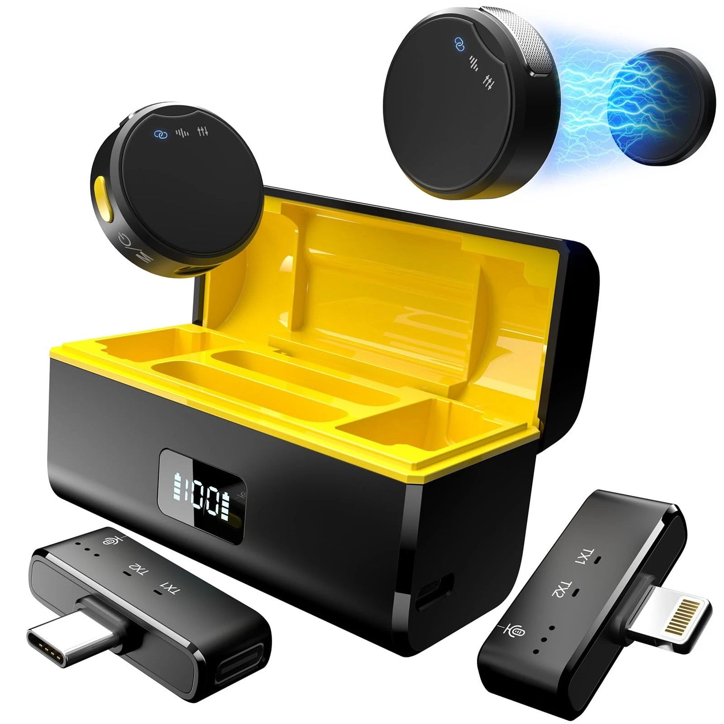 Micrófono Lavalier Inalámbrico para iPhone/Android.