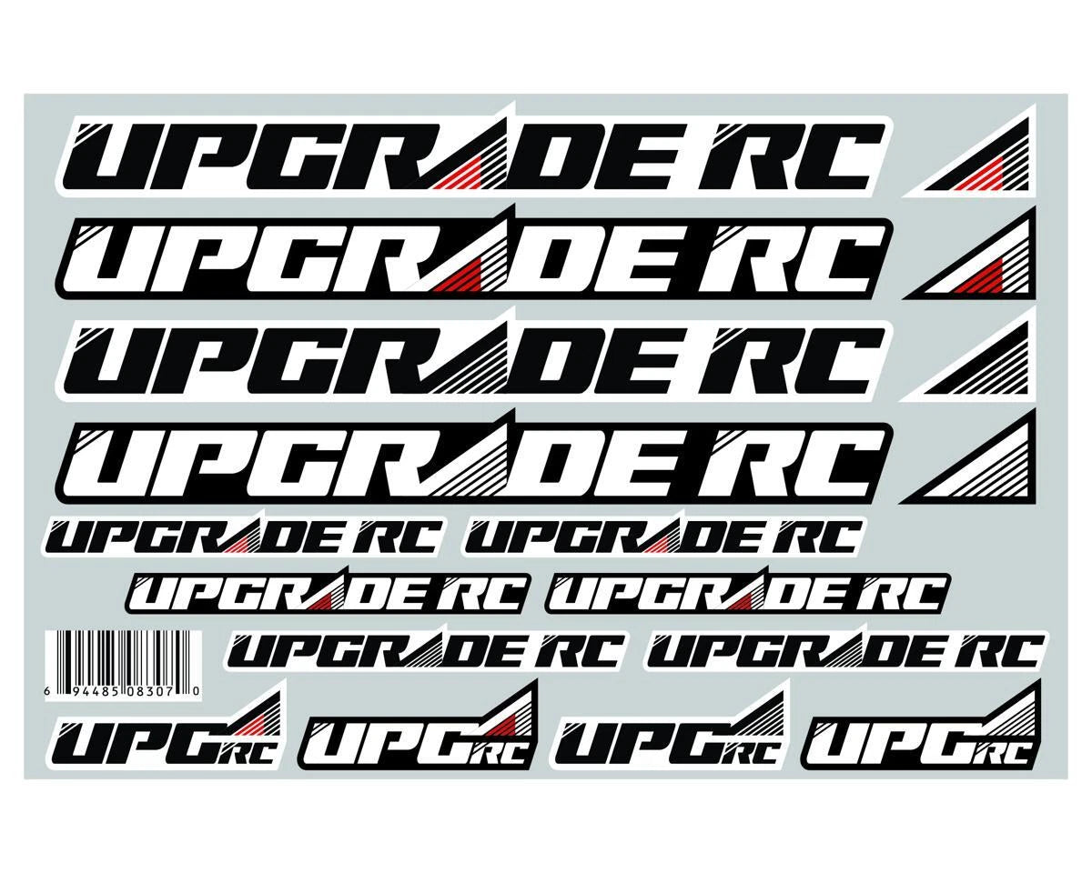 Hojas de stickers con logos de RC, ProTek, Upgrade y Ecopower