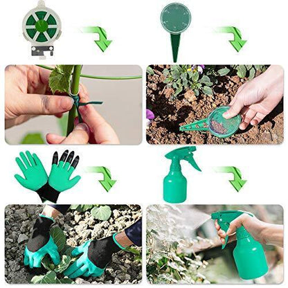 Kit Jardinería Floral Con Guantes Y Organizador, Juego de 83 PZA