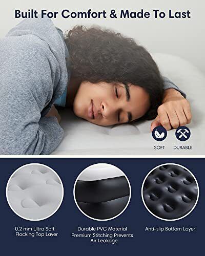 Colchón de aire Queen con bomba integrada, 18". USADO OlarHike