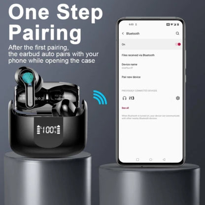 Auricular inalámbrico Ordtop i13 Bluetooth 5.3 con detalle