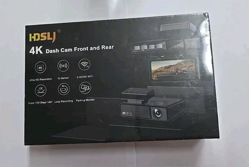 Cámara de tablero trasera delantera Hdslj 4k para automóviles.