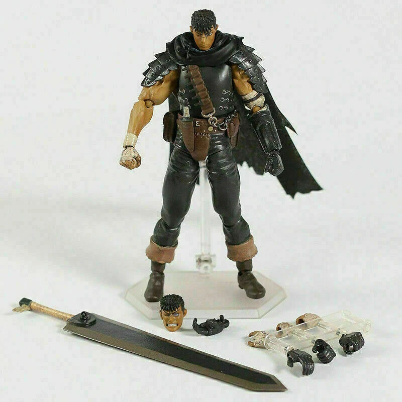 Figura Berserk Guts Black Swordsman Figma 359 Articulada Con Caja abierta