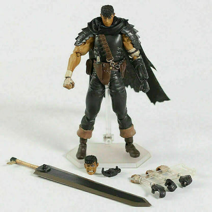 Figura Berserk Guts Black Swordsman Figma 359 Articulada Con Caja abierta