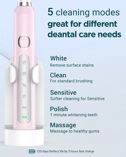 Cepillo de dientes electrico sonico H8 U PHYLIAN para adultos y niños.