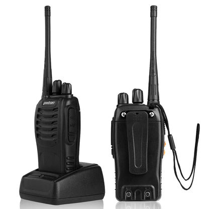 Walkie Talkies Pxton Largo Alcance Recargables Con Audífonos Linterna y Base