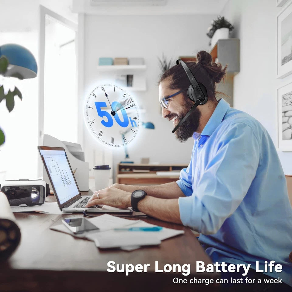 Auriculares inalámbricos con micrófono para el trabajo, LEVN , LE-HS011 Superior