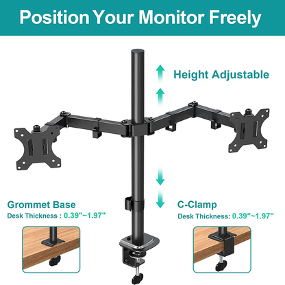 Soporte Dual para dos monitores: compatible con pantallas de 10 a 30"CONX