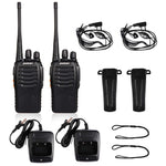 Walkie Talkies Pxton Largo Alcance Recargables Con Audífonos Linterna y Base