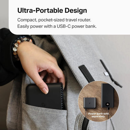 Enrutador de Viaje ultraportátil Wi-Fi 6 AX1500 TP-Link CAJA ABIERTA