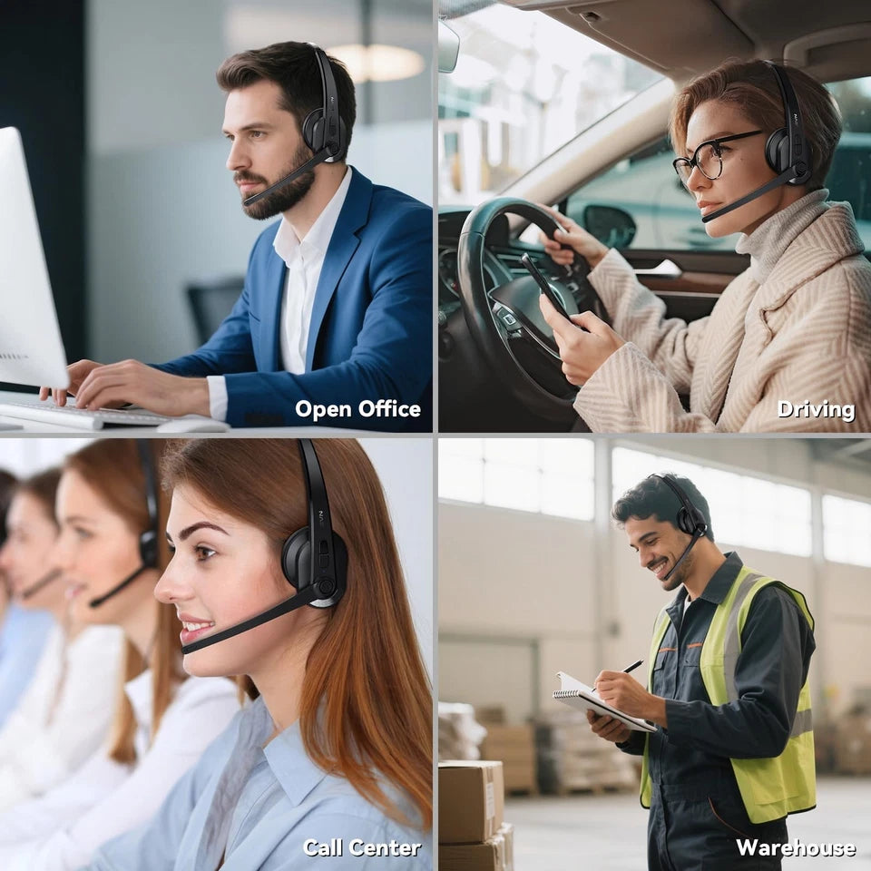 Auriculares inalámbricos con micrófono para el trabajo, LEVN , LE-HS011 Superior