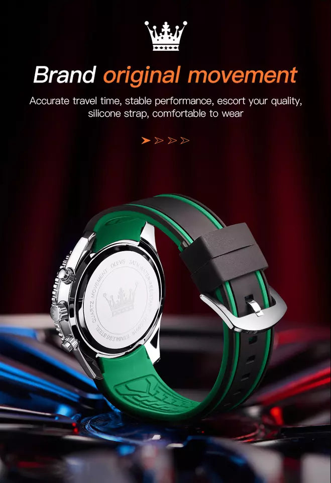 Reloj OLEVS para hombre, resistente al agua, deportivo, analógico.