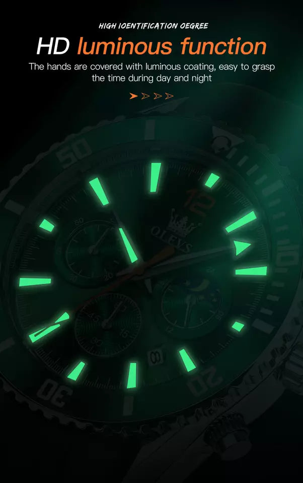 Reloj OLEVS para hombre, resistente al agua, deportivo, analógico.