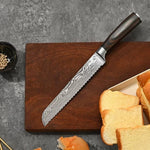 Cuchillo de pan profesional de alto carbono de 8 pulgadas.