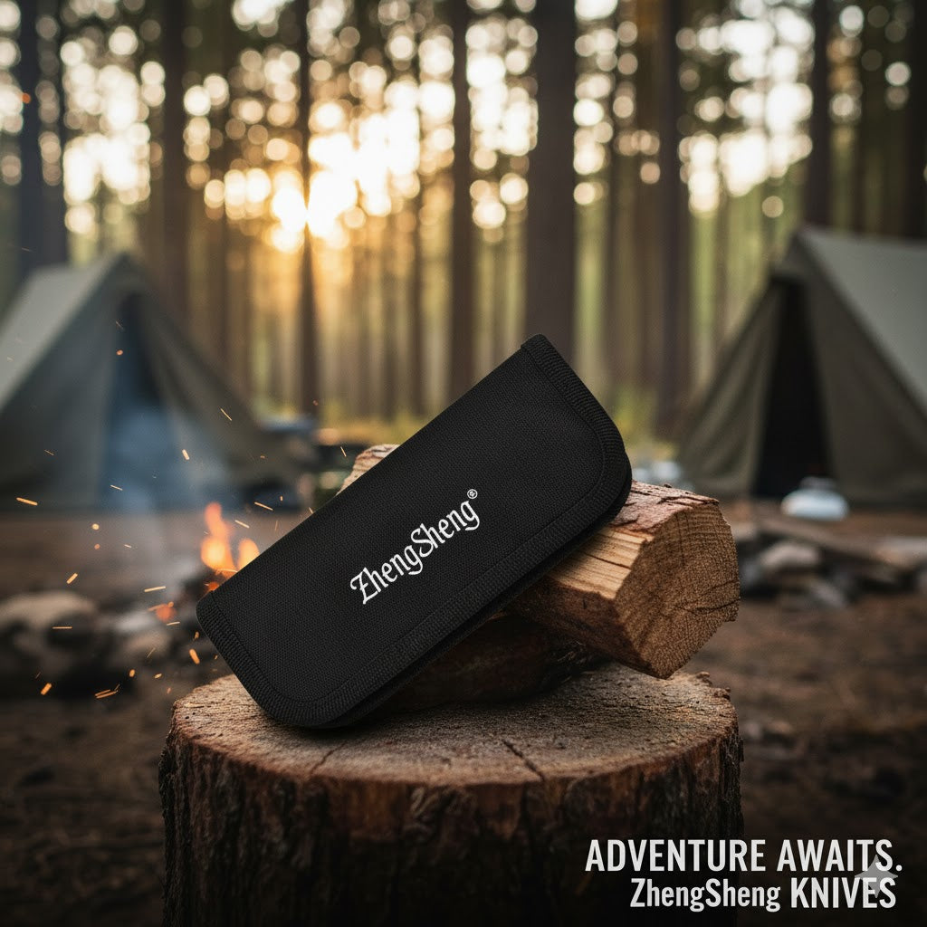 Cuchillo plegable zhengsheng de titanio color verde navaja