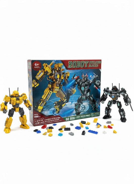 Bloques de construcción de 2 robots gigantes de combate 1150 pcs