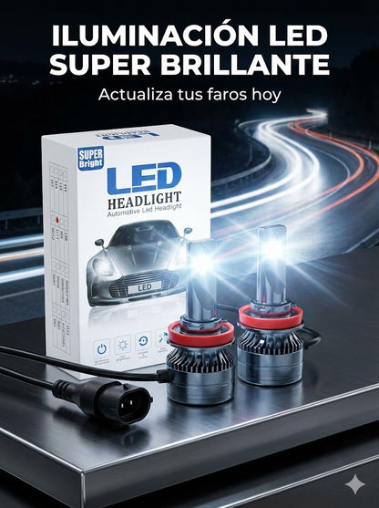 Sistema de iluminación LED para faros delanteros de 2 LED H11