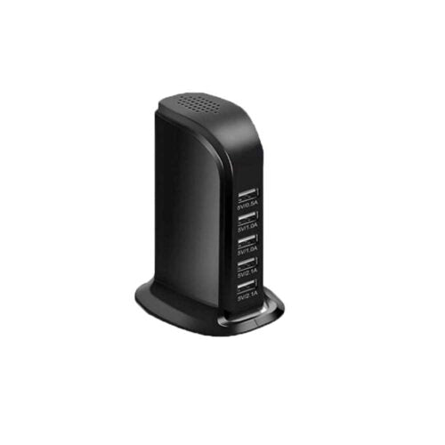 Cargador multiple USB de 5 puertos torre de carga PowerXcel