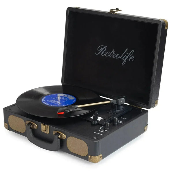 Tocadiscos Retrolife R609 Vintage Bluetooth Tipo Maleta
