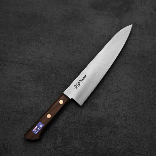 Cuchillo de chef, Mashiro, 33cm, 21cm hoja, mango madera, carbono.